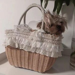 Tragetasche, handgestrickte Haustiertasche, Reisetasche für Hunde, vier Jahreszeiten, atmungsaktiv, niedlich, tragbare Handtasche, Katze, universell, geeignet für kleine Hunde