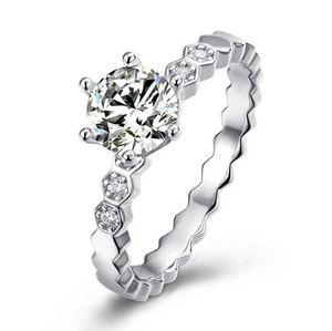 خواتم الزفاف Hive 2022 Moissanite Ring 925 Sterling Silver Wedding Rings Engagement Women's Wedding Rings Fine Modern 18k Gold O