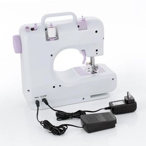 Machines 12 Stitches Portable Sewing Machine Mini Electric Household Crafting Mending Overlock with Presser Foot Pedal Beginners