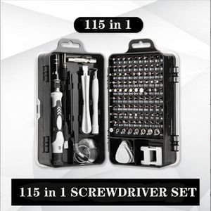 Schroevendraaier 115 in 1 Set di cacciaviti Set di punte per cacciavite Kit di punte per cacciavite magnetiche esagonali Kit di strumenti manuali per riparazione PC elettronici