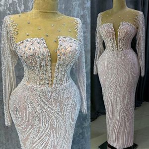 2023 апрель Aso Ebi Crystalls Swate Prom Платье с блестками кружевная иллюзия вечерняя вечеринка второй прием с днем ​​рождения обручальные платья платья одежда рука