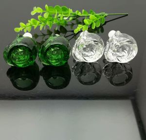 Smoking Pipes Aeecssories Glass Hookahs Bongs Green cartoon pattern glass adapter bubble head