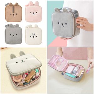 Kosmetiktaschen Cases Portable Kawaii Soft Plüsch Bunny Pouch Cute Cosmetic Bags Große Kapazität Travel Organizer Makeup Brushes Pouches Cosmetic Cases Z0504