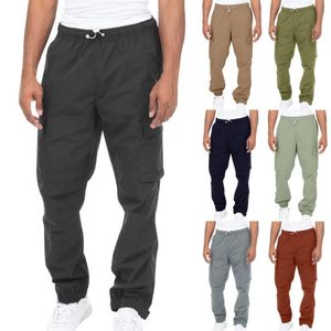 2023 calça masculina masculina Cargo High Street Loose Troushers reto masculino Casual Casual Caminhão Pocketrewhear