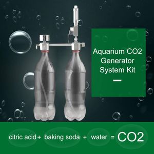 Ekipman Nicrew Aquarium DIY CO2 Jeneratör Sistemi Kiti CO2 Jeneratör Kabarcık Sayacı Difüzör Sucul Bitki Büyümesi için Solenoid Valflı