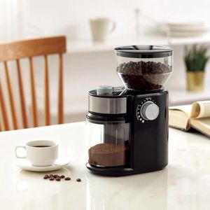 Mills Electric Coffee Grinder Coffee Mill Machine Coffee Bean Grinder Machine Flat Burrs Grinding Machine Black EU PLUG