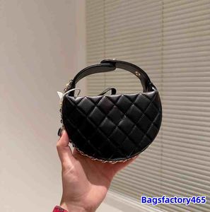 Роскошные дизайнерские сумки модные сумки сумочки черная сумочка кроссбалди мини -сумка классическая стеганая мини -круглая овчина женщина плеч