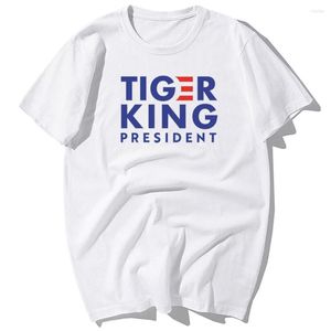 Men's T-skjortor Fashion Tiger King Joe Exotic For President Print T-shirts Men Summer Casual Cotton Sort Sleeve Shirt Harajuku Streetwear