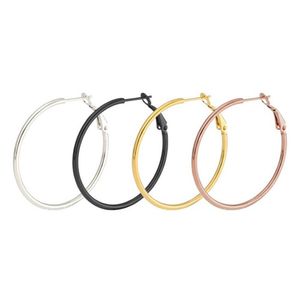 Hoop Earrings & Huggie DoreenBeads 5/6/7/8cm Geometric Big For Women Daily Accessories Rose Gold Color/Silver Color Girls Sensitive EarsHoop