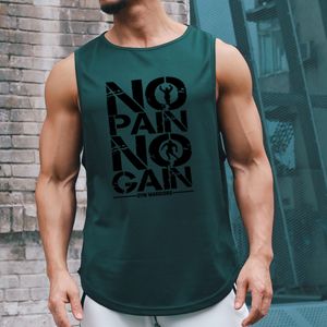 Mens tampo de tampo de verão Mesh Mesh Candelim Colete Roupas de ginástica rápida Esporte Top Basketball Sleesess Shirt Fitness Stringer Top 230504