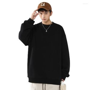 Men's Hoodies Spring Solid Color Versatile Pullover Streetwear Round Neck Sweatshirts Student Top Men 8 Colors