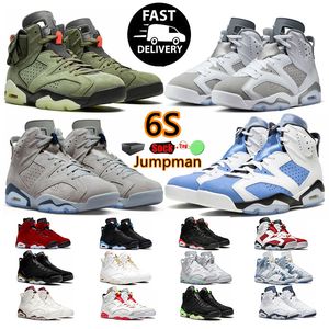 2024 Баскетбольные кроссовки Jumpman 6 6s University Blue Red Oreo Georgetown Midnight Navy Cactus Jack Black Infrared Cool Grey мужские кроссовки спортивные кроссовки на открытом воздухе 36-47