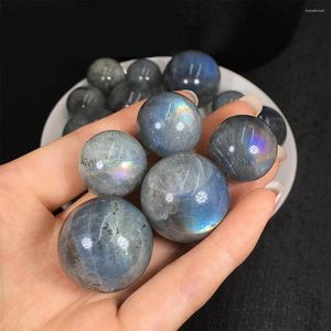 Pärlor naturligt grå månsken grov sten slipning boll 20-40mm labradorit