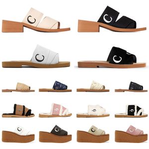 Freies Verschiffen Schuhe Sandalen Berühmte Designer Frauen Woody Flache Maultiere Hausschuhe Canvas Quadratische Zehe Stickerei【code ：L】Snake Herren Damen Luxus Mode Rutschen