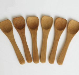 2023 8 Rozmiar małych bambusowych łyżek naturalny eeo mini miodowe łyżki kuchnia mini kawa łyżeczka dla dzieci gałki lodów 9 ~ 16 cm