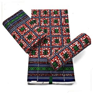 Stoff Heißer Verkauf 100% Baumwolle Weiche Hohe Qualität Afrikanischen Druck Wachs 6 Yards Afrikanischen Ankara Lendenschurz Nigerian Stil Stoff XH8018