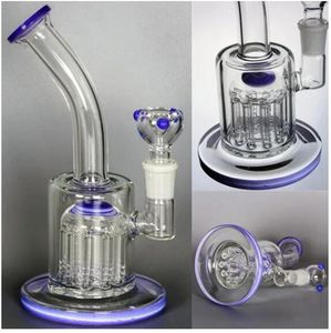 Heady Glass Water Bongs Hookahs Klein Recycler Oil Rigs Rauchglaspfeife Farbige Perc Dab Bong mit 14mm Banger