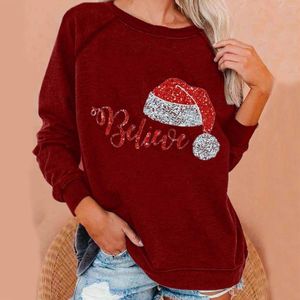 Felpe con cappuccio da donna Chic Lettera T-shirt con stampa a strappo Camicia da donna Estate O Collo Manica lunga in cotone T-shirt leggera Maglietta casual vintage Top