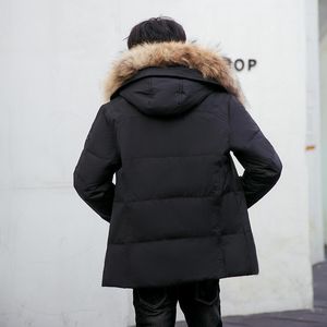 Herren Daunen 2023 Wintermantel Entenjacke Herren Kapuzen Dicker Puffer Pelzkragen Warme Parkas Jacken 8232 KJ2647