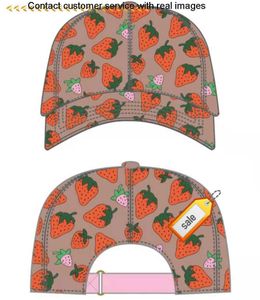 888833Hög kvalitet Strawberry Baseball Caps Mans bomullskaktus Klassisk bokstäver Boll Caps Summer Women Sun Hats Outdoor Justerbar Snapback Cap Girl's Cute Visor1442