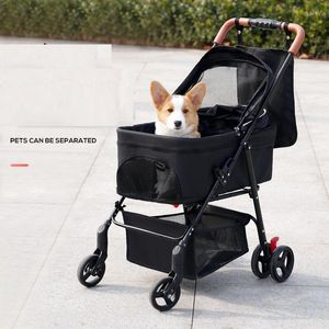 Dog Car Seat Covers Detachable Foldable Pet Stroller For Small And Cats Lightweight Cat Trolley Carrier Cart Load Bearing 20kg