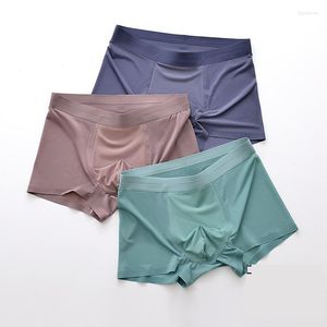 Underpants Men Underwear Boxers Breathable Summer Cool Silk Boxer Men's Comfortable Shorts Plus Size 4XL 5XL