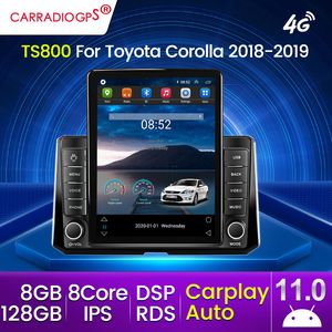 9.5 cala Tesla Vertica Android 11 Car DVD Radio dla Toyota Corolla 2018-2019 Multimedia Video Player Tape Recorder GPS GPS