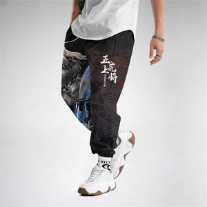 ズボン5虎将軍印刷中国スタイルのスウェットパンツフィットネスジョガーハイストリートアニメパンツボーイズスウェットパンツ