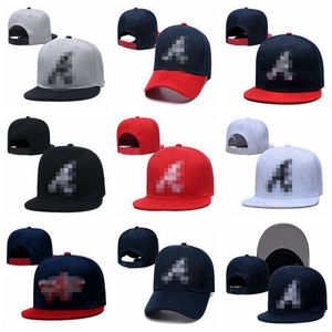Braves- رسالة Snapback Hats Hip Hop قابلة للتعديل قبعات البيسبول Caps Toca Bone Casquett