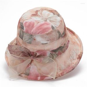 Berets Women's Panama Sunscreen Sun Fisherman Bowl Hok