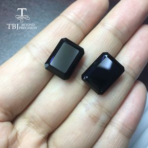Loose Diamonds Natural oct1216mm schwarzer Spinell 352ct zwei Stücke in einem natürlichen Edelstein für DIY-Silberschmuck 230503