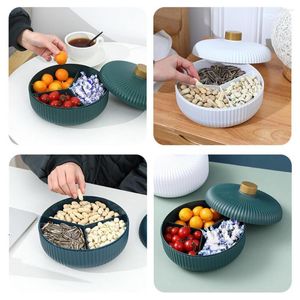 Plates Useful Nut Tray Thick PP Candy Box Large Opening Classification Potato Chips Cookie Bar Coffee Shop Serving Snack