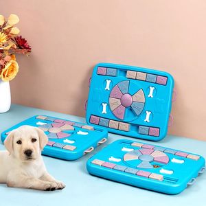 Console Dog puzzle giocattoli lento alimentatore interattivo Aumenta il distributore di cibo per cucciolo di cucciolo che mangia lentamente il gioco di addestramento per cani da gatti per animali domestici ciotola