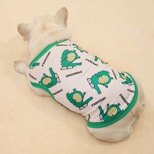 Dog Apparel French Bulldog Dog Clothing Summer Pug Dog Vest Corgi Schnauzer Poodle Bichon Frenchie Dog Costume Apparel T-shirt Drop 230504