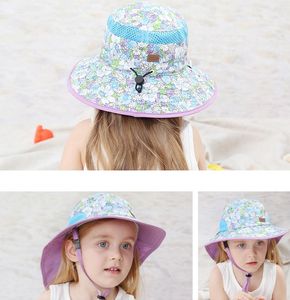 Kids Hat Sun Bucket Hat لطيف طفل الصيف السفر في الهواء الطلق قبعة شاطئ الأطفال للطفل للفتيات DF216