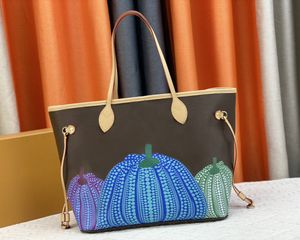 Designer tote bag luxury womens handbags pumpkin shopping bags Top-quality leather flower letter ladies fashion shoulder purses #995