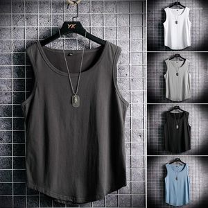 Herren Tanktops Herren Tanks Solide Grundlegend Mode Retro Harajuku Streetwear Allgleiches Cool Loose Oversize Teens Young Style Laufen Atmungsaktiv