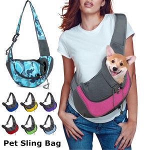 Borsa da viaggio per cani all'aperto Pet Puppy S L Borsa a tracolla per esterni Mesh Oxford Single Comfort Sling Borsa Tote Pouch 230503