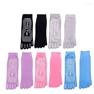 Calzini sportivi Five-toes High Performance Grip Yoga Cotton Traspirante assorbente del sudore Pilates Floor Fitness Sport