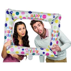 500pcs Photo Frame Helium Aluminum Film Balloon Photography Props Birthday Graduation Photo Studio Decoration Baby Party Decor