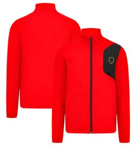 F1 2023 Red Team Windbreaker Jacket Formula 1 Windproof Warm Softshell Autumn and Winter Fashion Plus Size Zip Up