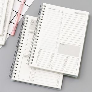 Notepads Notebooks Agenda Planejador Diário semanal Organizador espiral Libretas A5 Livros de notas Monthly Kraft Paper Cronograma 230503