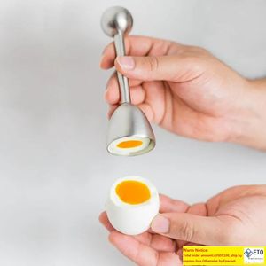 계란 도구 스테인레스 스틸 끓인 토퍼 쉘 탑 커터 두드러 주방 도구 MTI 기능 달걀 크래커 분리기 오프너 드롭