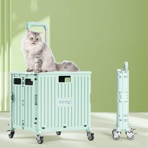 Carriers Portable Pet Lightweight Trolley PullIing Dog Stroller Foldable Shopping Storage Cart