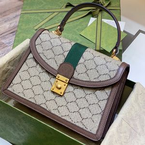 Tasarımcı Çanta Kadın Mini Tote Çanta 651055 Vintage Alfabe Omuz Çantası Moda Taşınabilir Crossbody Çanta Klasik Clamshell Çanta