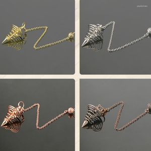 Chains Delicate Silver Plated Gold Metal Pendulum Spiral Cone Necklace Bronze Gravity Pendant Creative Swing Accessory