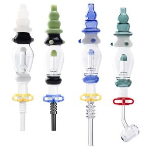 Paladin886 CSYC NC039 Glass Bong Dab Rig Smoking Pipe 10mm 14mm Quartz Ceramic Nail Quartz Banger Nail Clip Big Tower Style Spill-proof Ash Catcher Water Bubbler Pipes