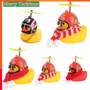 赤、黄色、ブラッククリスマスギフトダックカット風力ヘルメットカットギフトカーインテリアアクセサリー自転車装飾