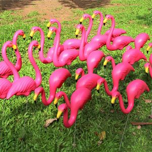 Garden Decorations ing Decor Artificial Flamingo Outdoor Decoration Wedding Pink Red Villa for 230504