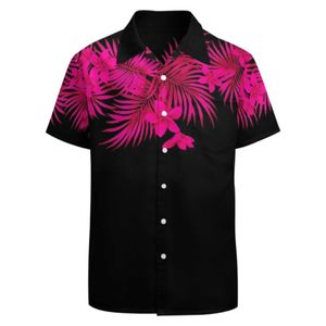 Camisas casuais masculinas neo-polinésia Samoana sereia Tribal decote em V Traje Tribal de Manga de Manga curta 230504